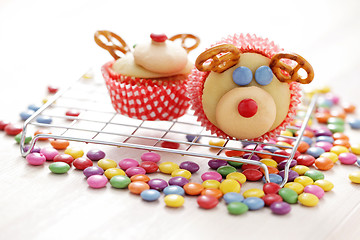 Image showing  reindeer cupcakes