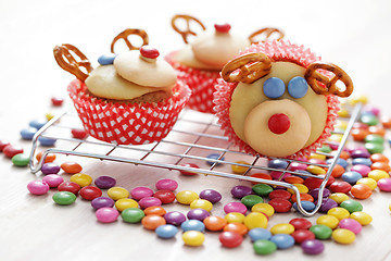 Image showing  reindeer cupcakes