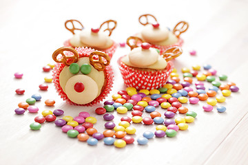 Image showing  reindeer cupcakes