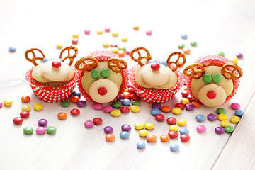 Image showing  reindeer cupcakes