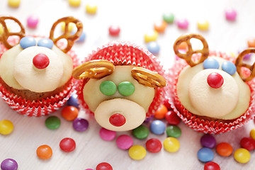 Image showing  reindeer cupcakes