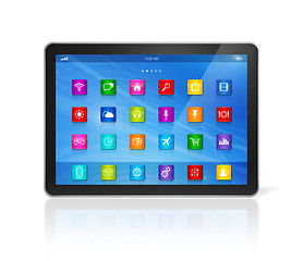 Image showing Digital Tablet Computer - apps icons interface