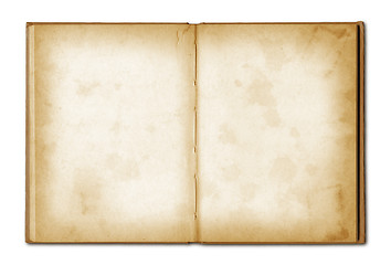 Image showing old grunge open notebook