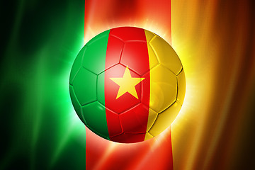 Image showing Soccer football ball with Cameroon flag