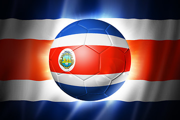 Image showing Soccer football ball with Costa Rica flag