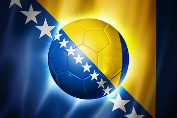 Image showing Soccer football ball with Bosnia and Herzegovina flag