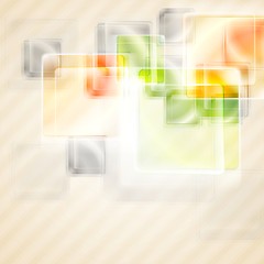 Image showing Bright glossy squares background