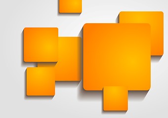 Image showing Bright orange squares vector design