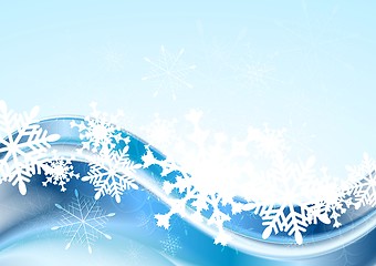 Image showing Blue abstract Xmas vector design