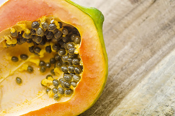 Image showing Half Ripe Papaya