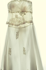 Image showing Vintage White Wedding Gown