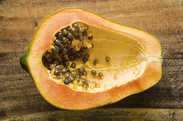 Image showing Half Ripe Papaya