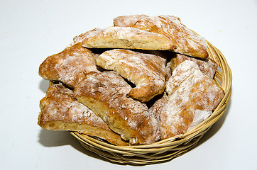 Image showing breakfast rolls in bread basket