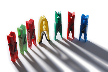 Image showing Clothes pegs