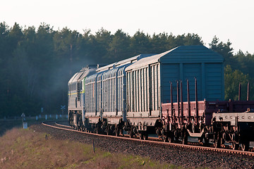 Image showing Freight diesel train