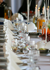 Image showing Wedding table setting