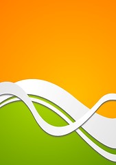 Image showing Bright wavy vector background