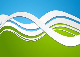 Image showing Bright wavy vector background