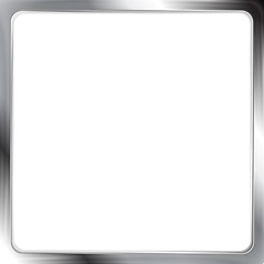 Image showing Abstract metallic silver vector frame