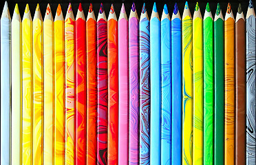 Image showing Set of color pencils