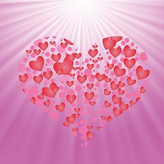 Image showing heart on pink background