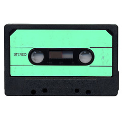 Image showing Tape cassette with green label