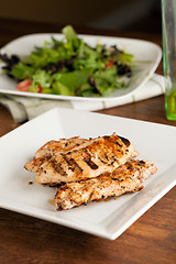 Image showing Grilled Chicken and Salad