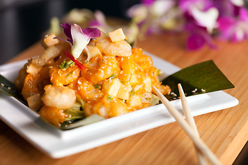 Image showing Authentic Thai Shrimp Dish