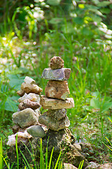 Image showing stacked memorial stones