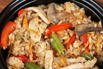 Image showing Rice chicken vegetable