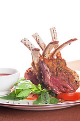 Image showing roasted lamb rib