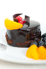 Image showing chocolate and fruit cake