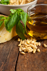 Image showing Italian basil pesto ingredients