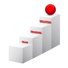 Image showing Team, training, solution stairs, 3d vector