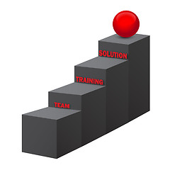 Image showing Team, training, solution stairs, 3d vector