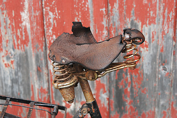 Image showing Old Bike Saddle