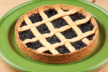 Image showing Cherry jam tart