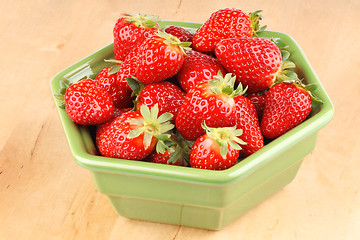 Image showing Strawberries in a bowl