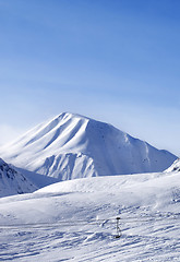 Image showing View on ski slope at nice day