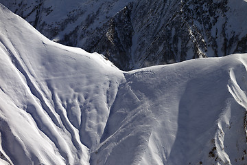 Image showing Snowy mountain pass