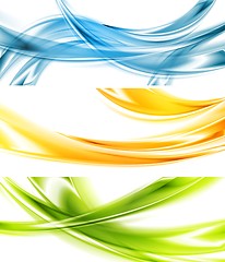 Image showing Abstract colorful wavy vector banners