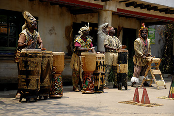 Image showing African Drummers