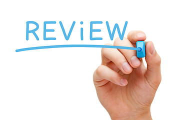 Image showing Review Blue Marker