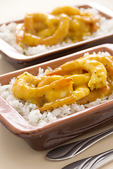 Image showing Curried Shrimps