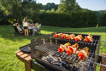 Image showing barbecue in the backyard