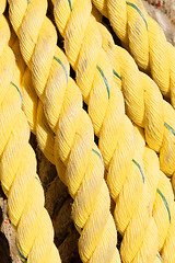 Image showing Yellow nylon rope
