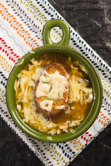 Image showing French onion soup with ingredients