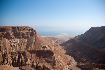 Image showing Mountains in stone desert nead Dead Sea