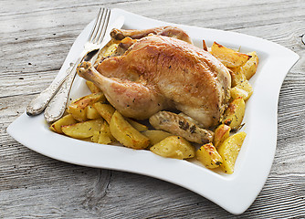 Image showing Whole roasted chicken