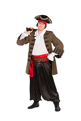 Image showing Man posing in pirate costume